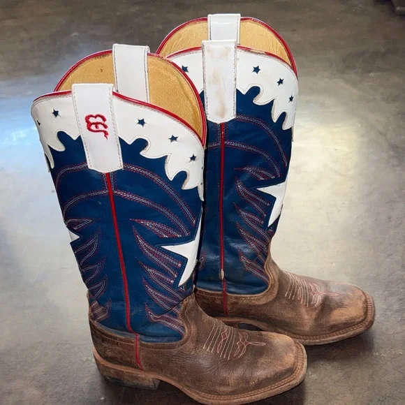 Anderson Bean Kids Patriotic Cowboy Boots with Star - Picture 5 of 6